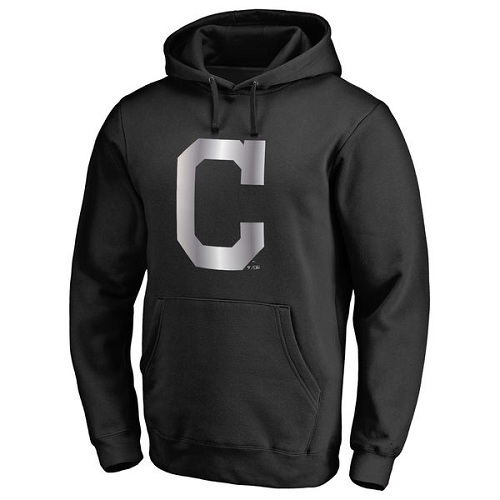 MLB Cleveland Indians Platinum Collection Pullover Hoodie - Black