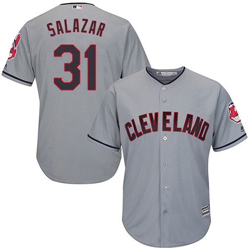 Youth Majestic Cleveland Indians #31 Danny Salazar Authentic Grey Road Cool Base MLB Jersey