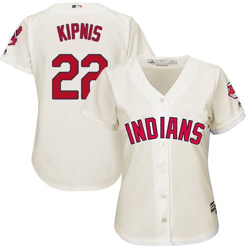 Women's Majestic Cleveland Indians #22 Jason Kipnis Authentic Cream Alternate 2 Cool Base MLB Jersey