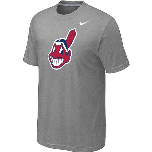 MLB Men's Cleveland Indians Nike Heathered Blended T-Shirt - Grey