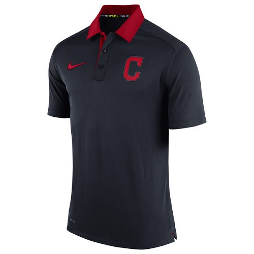 MLB Men's Cleveland Indians Nike Navy Authentic Collection Dri-FIT Elite Polo
